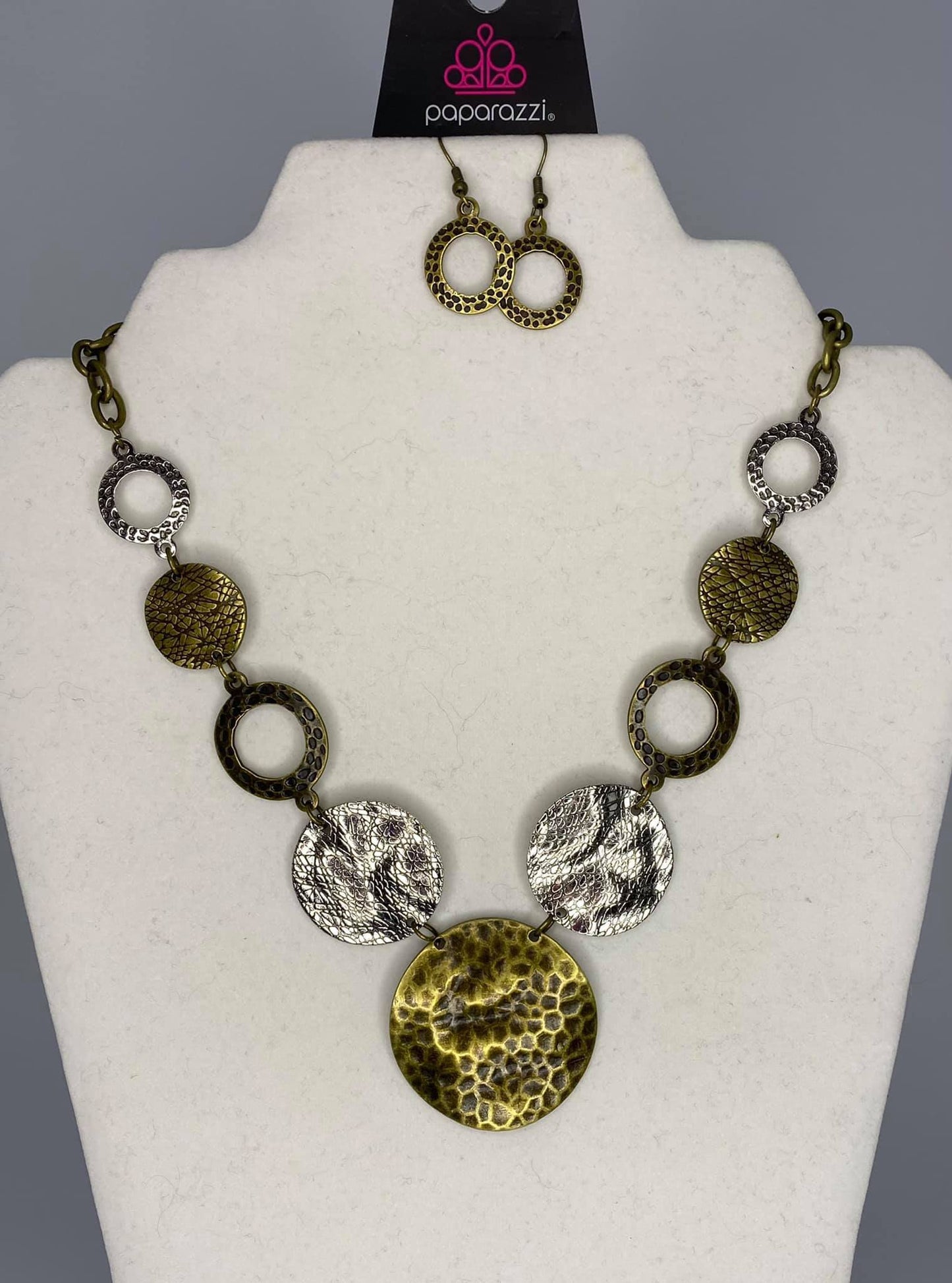 Paparazzi Terra Adventure Brass Short Necklace - Fashion Fix Exclusive December 2020