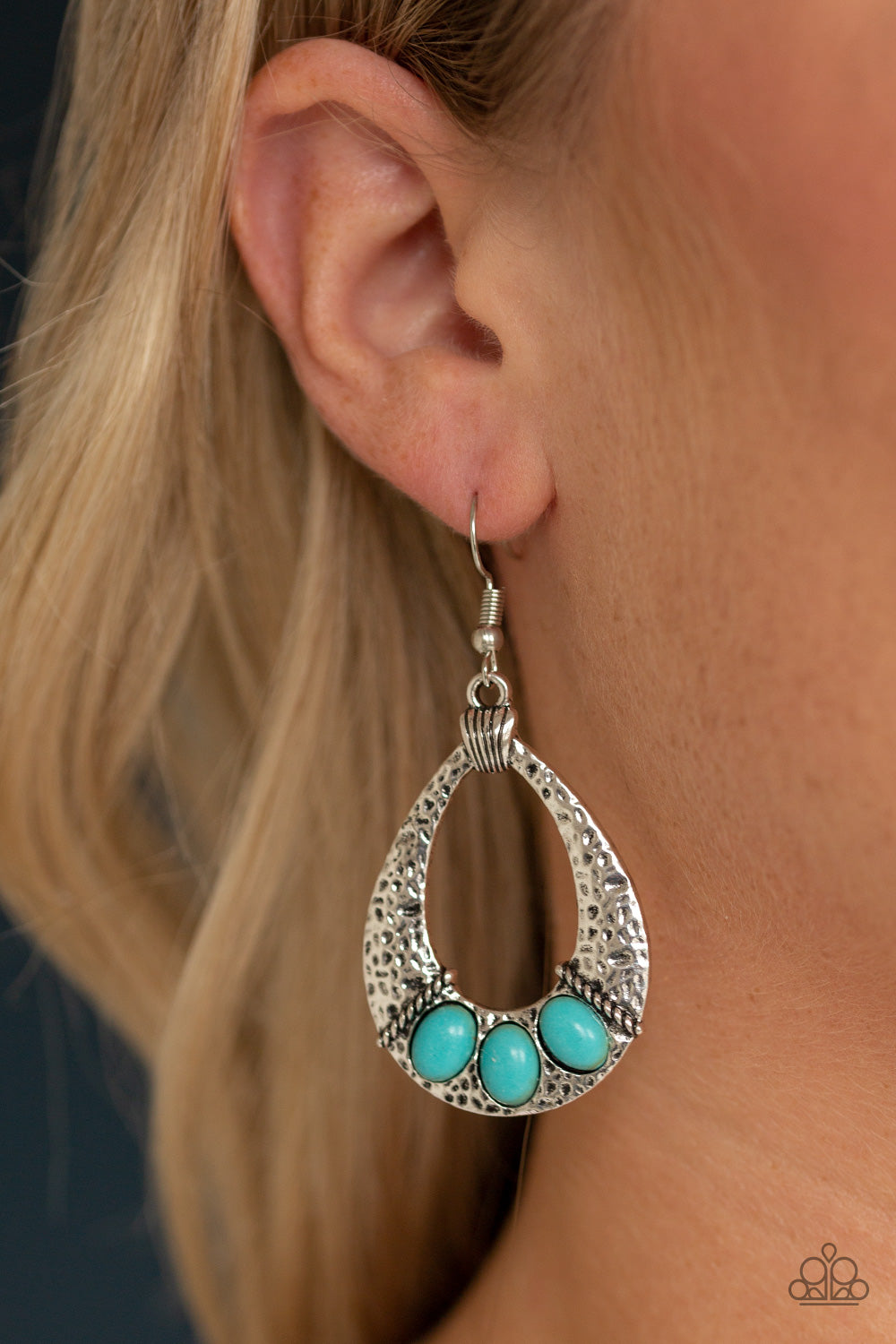 Paparazzi Terra Terrific Blue Fishhook Earrings