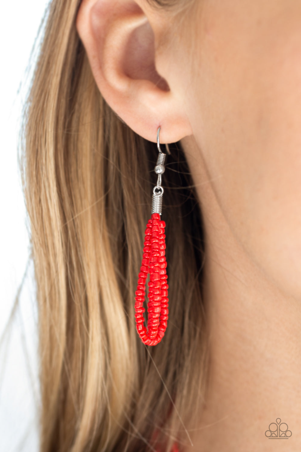 Paparazzi Totally Tonga Red Seed Bead Long Necklace