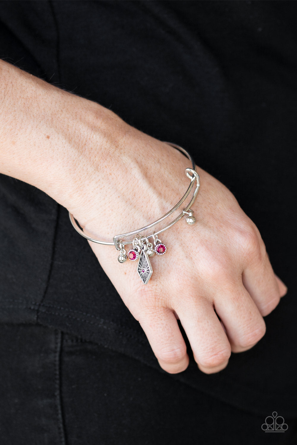 Paparazzi Treasure Charms Pink Bangle Bracelet
