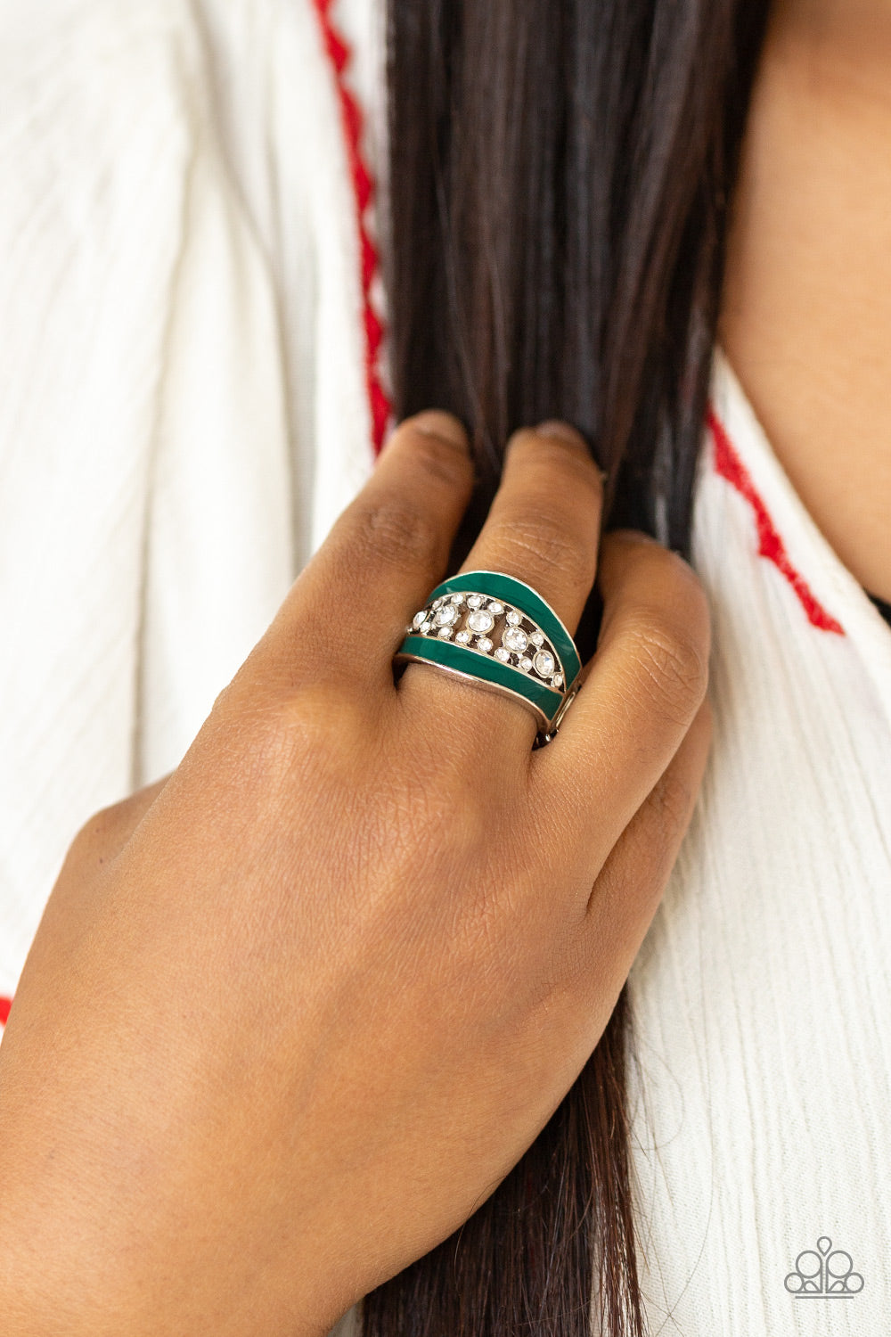 Paparazzi Trending Treasure Green Ring