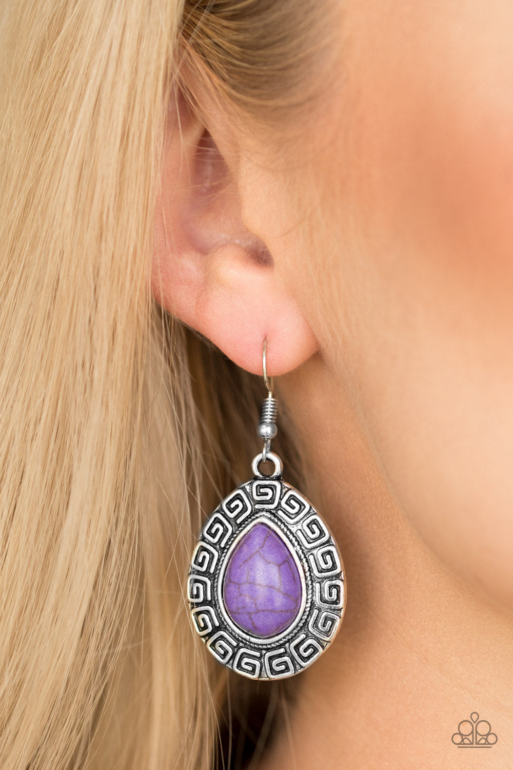 Paparazzi Tribal Tango Purple Fishhook Earrings
