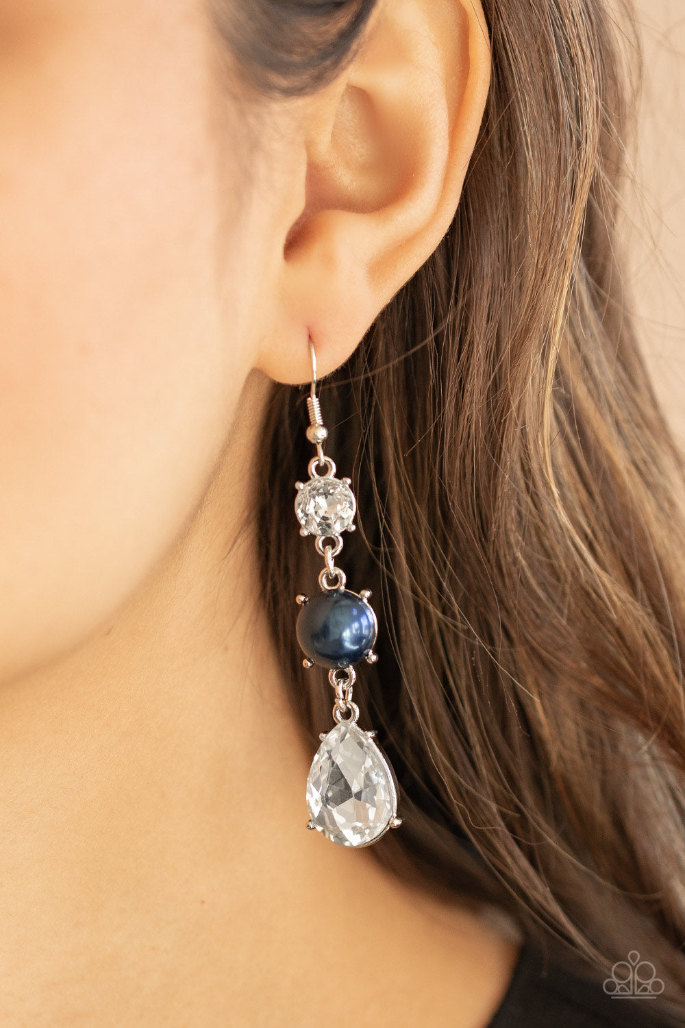 Paparazzi Unpredictable Shimmer Blue Fishhook Earrings - P5RE-BLXX-211XX