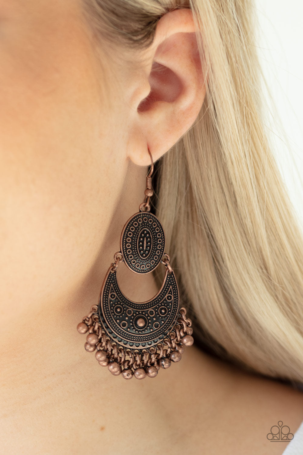 Paparazzi Western Trails Copper Fishhook Earrings