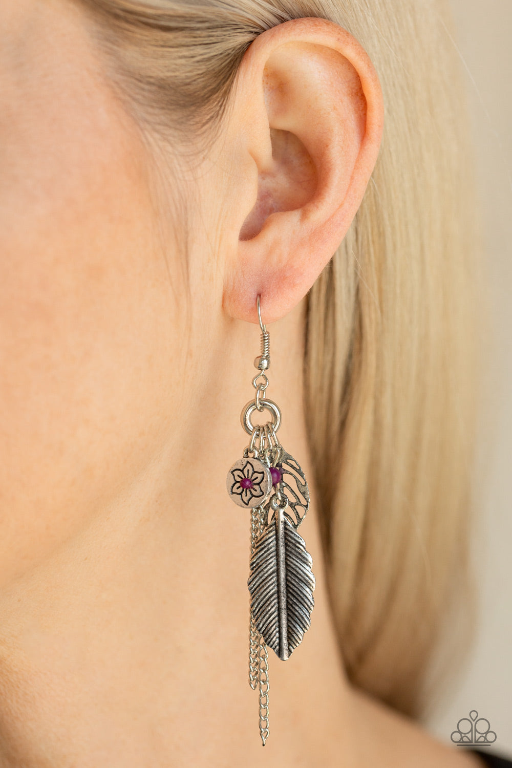 Paparazzi Western Whimsicality Purple Fishhook Earrings