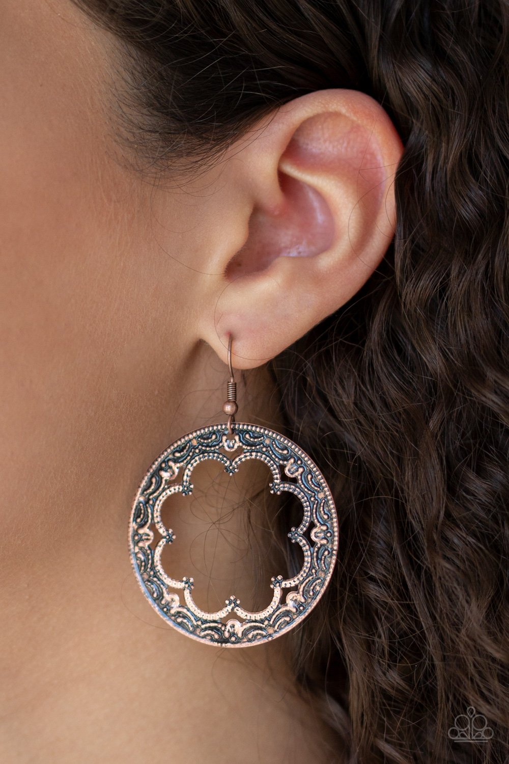 Paparazzi Whimsical Wheelhouse Copper Fishhook Earrings
