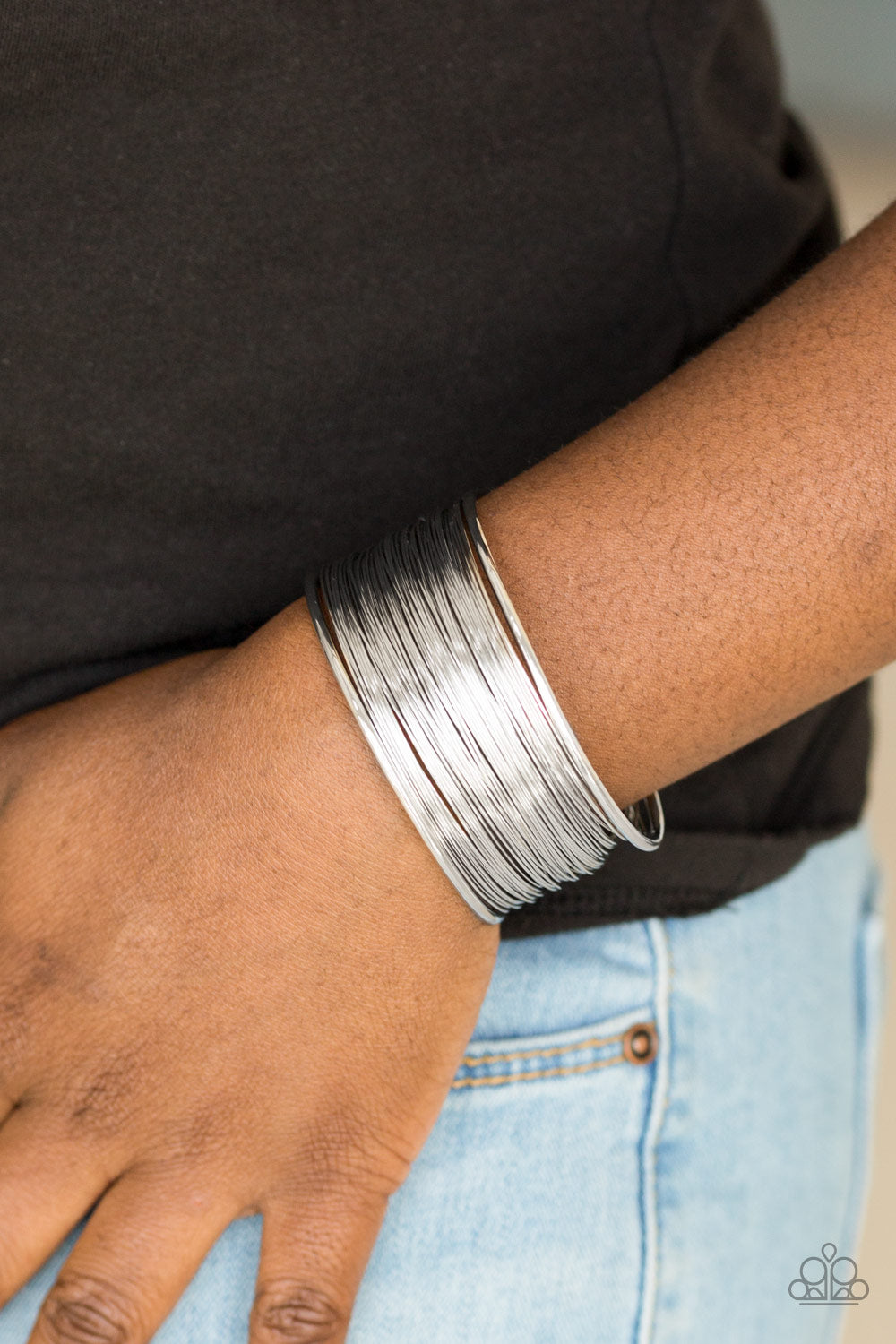 Paparazzi Wire Warrior Silver Cuff Bracelet