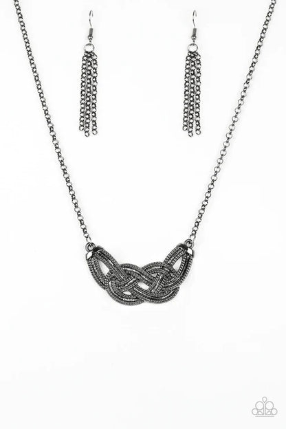 Paparazzi Nautically Naples Black Short Necklace - P2IN-BKXX-149XX