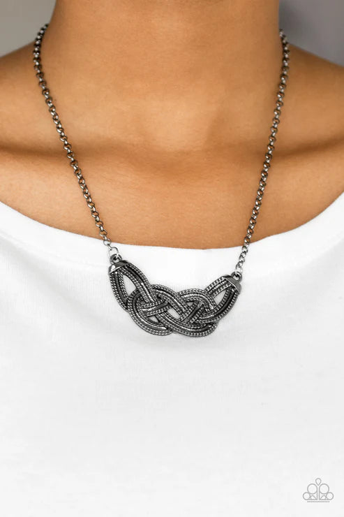 Paparazzi Nautically Naples Black Short Necklace - P2IN-BKXX-149XX