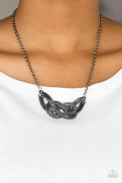 Paparazzi Nautically Naples Black Short Necklace - P2IN-BKXX-149XX