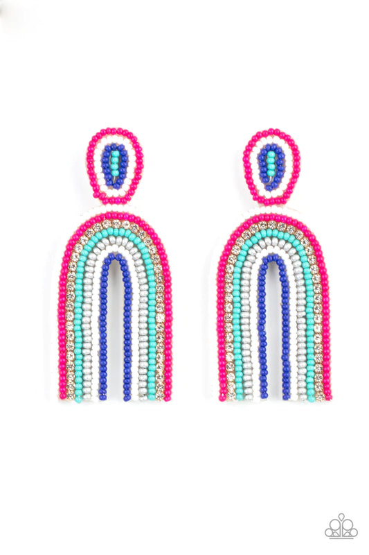 Paparazzi Rainbow Remedy Multi Post Earrings - P5PO-MTBL-051XX