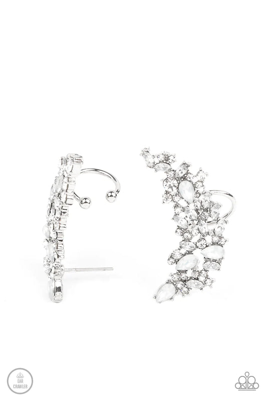 Paparazzi Prismatically Panoramic White Ear Crawler Earrings - P5PO-CRWT-319XX