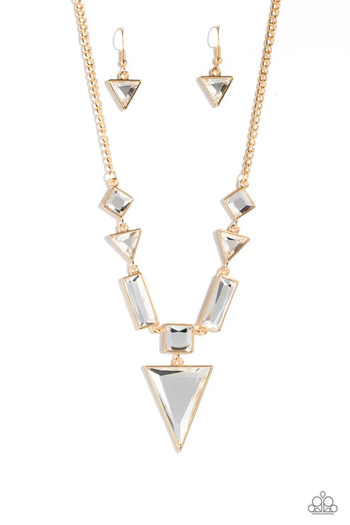 Paparazzi Fetchingly Fierce Gold Short Necklace - Life Of The Party July 2023 - P2ST-GDXX-152XX