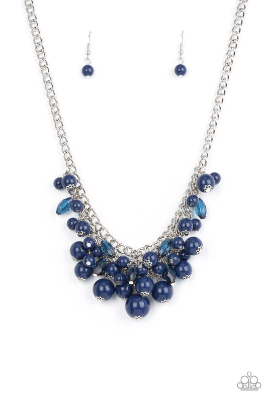 Paparazzi Broadway Bustle Blue Short Necklace - P2ST-BLXX-180XX