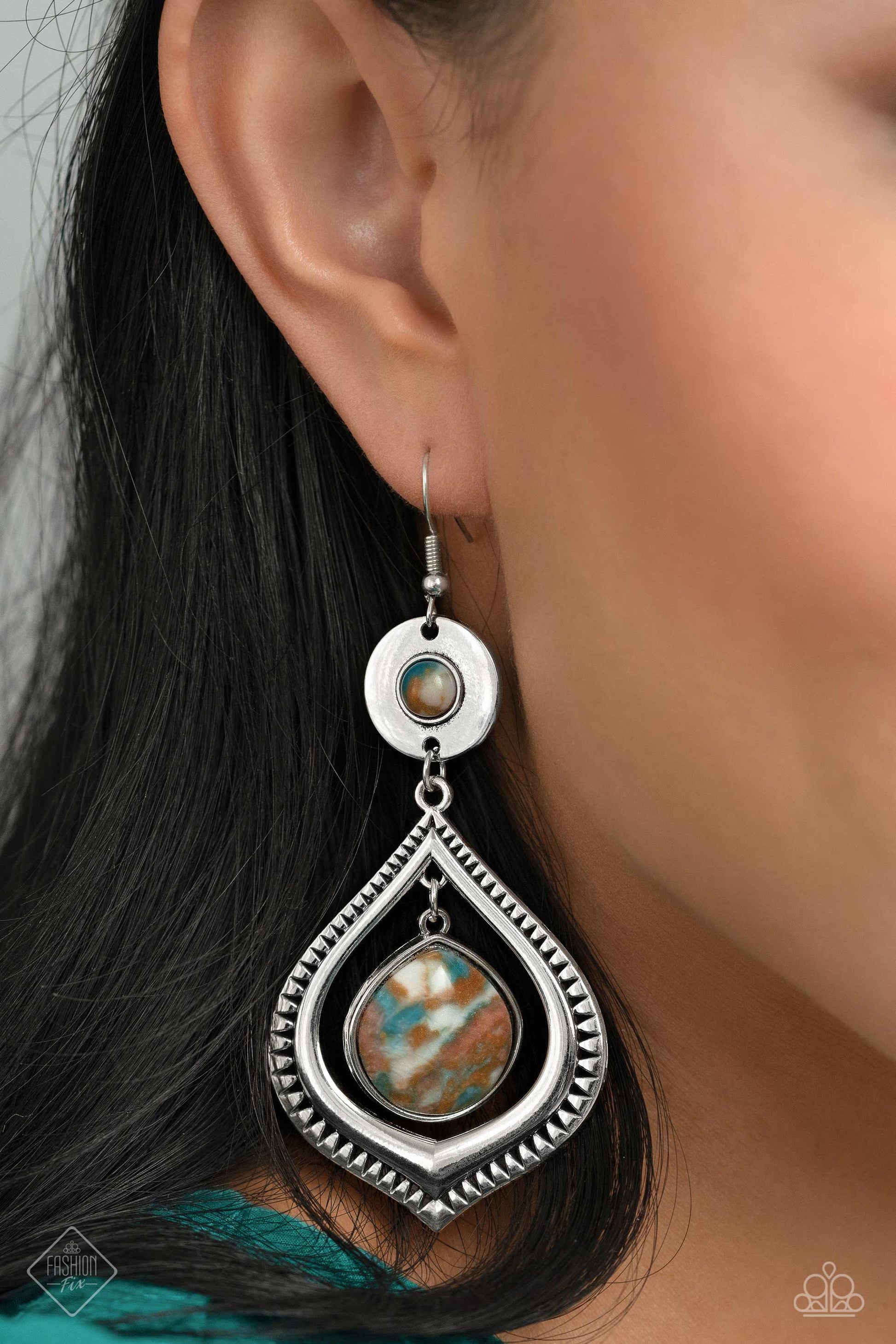 Paparazzi Cuz I CLAN Brown Fishhook Earrings - Fashion Fix Simply Santa Fe April 2023 - P5SE-BNXX-209NS