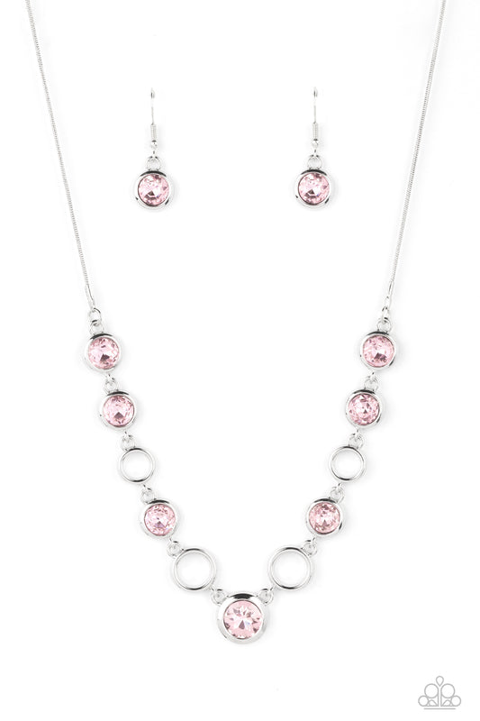 Paparazzi Elegantly Elite Pink Short Necklace - P2RE-PKXX-337XX