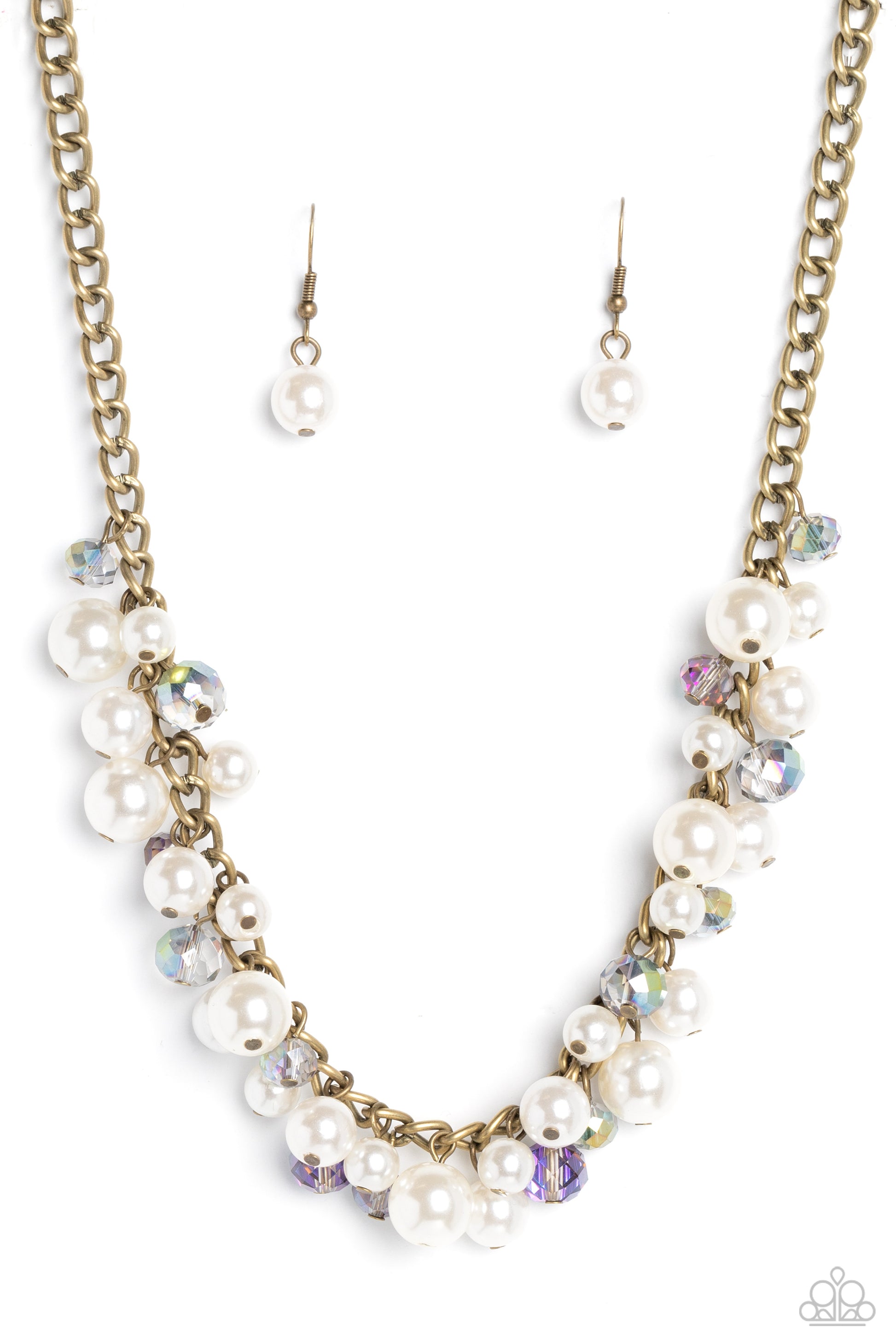 Paparazzi Glinting Goddess Brass Short Necklace - P2RE-BRXX-217XX