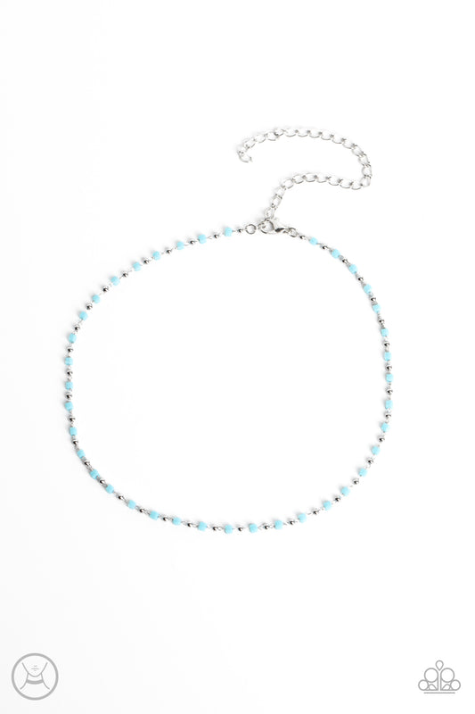 Paparazzi Neon Lights Blue Choker Necklace - P2CH-BLXX-033XX