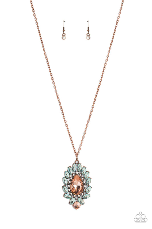 Paparazzi Over The TEARDROP Copper Long Necklace - P2RE-CPXX-222XX