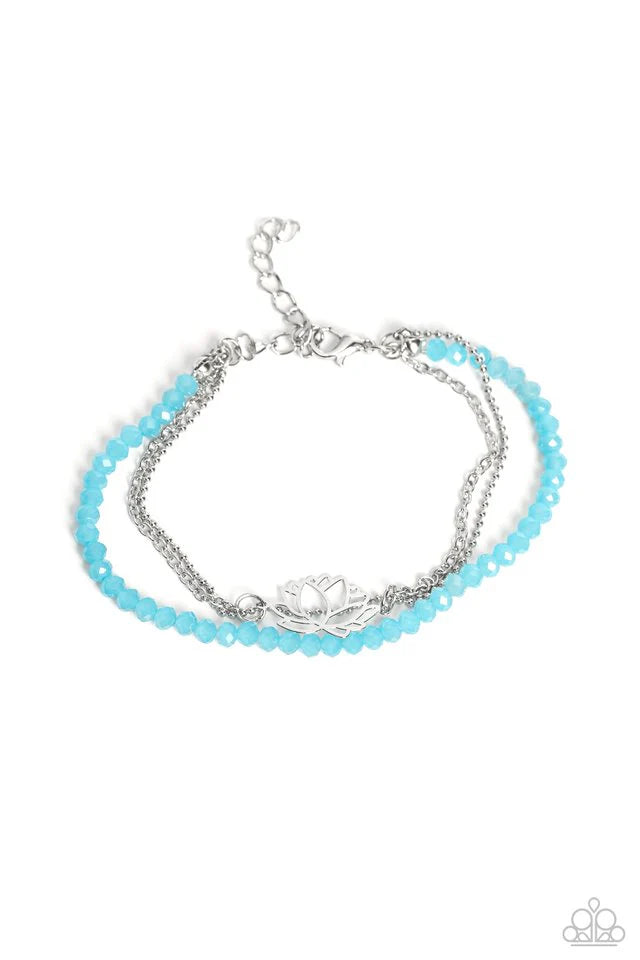 Paparazzi A LOTUS Like This Blue Clasp Bracelet - P9DA-BLXX-107XX