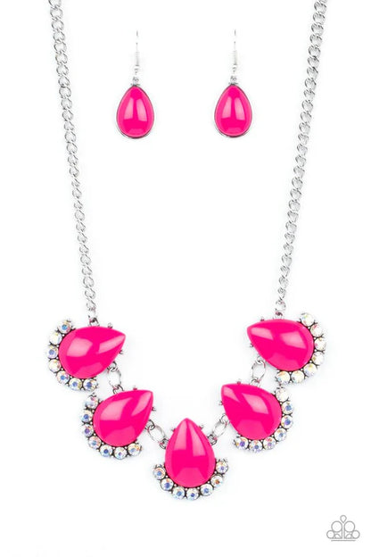 Paparazzi Ethereal Exaggerations Pink Short Necklace - P2WH-PKXX-462XX