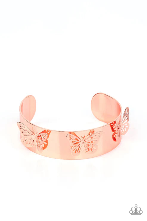 Paparazzi Magical Mariposas Copper Cuff Bracelet - P9WH-CPSH-139XX