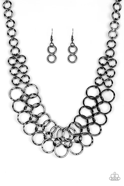 Paparazzi Metro Maven Black Short Necklace - P2IN-BKXX-144XX