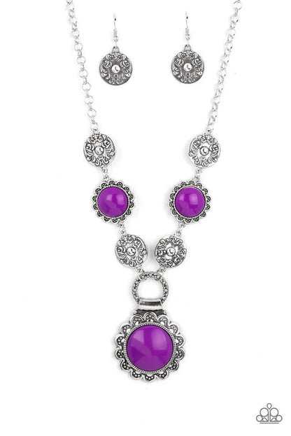 Paparazzi Poppy Persuasion Purple Short Necklace - P2WH-PRXX-427GK