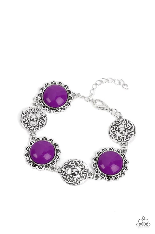 Paparazzi Positively Poppy Purple Clasp Bracelet - P9WH-PRXX-272GK