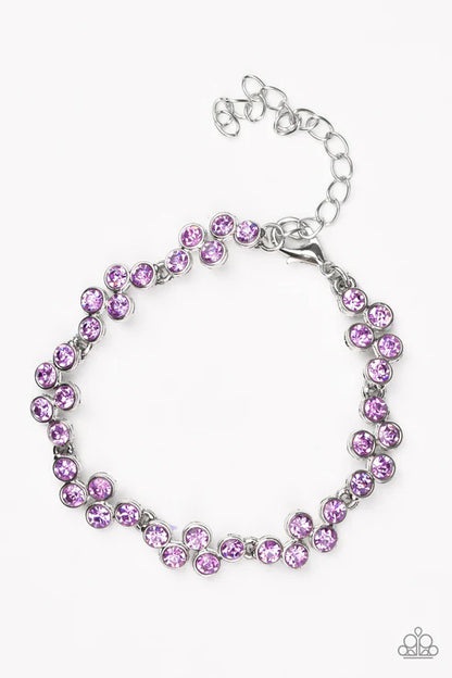 Paparazzi Still GLOWING Strong Purple Clasp Bracelet - P9RE-PRXX-079XX