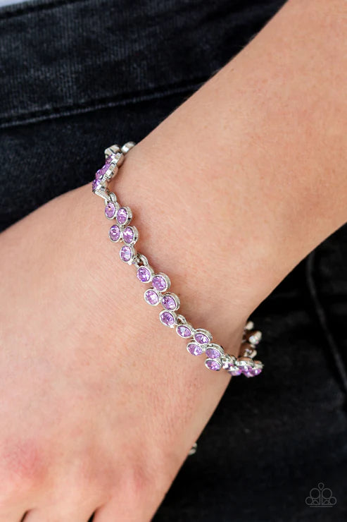 Paparazzi Still GLOWING Strong Purple Clasp Bracelet - P9RE-PRXX-079XX