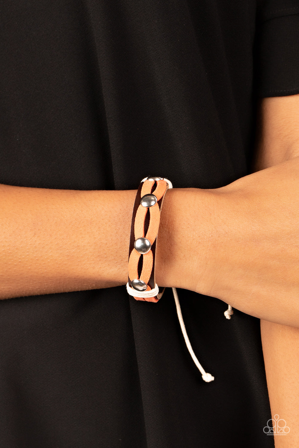 Paparazzi Ready To Ride Orange Sliding Knot Bracelet - P9UR-OGXX-070XX