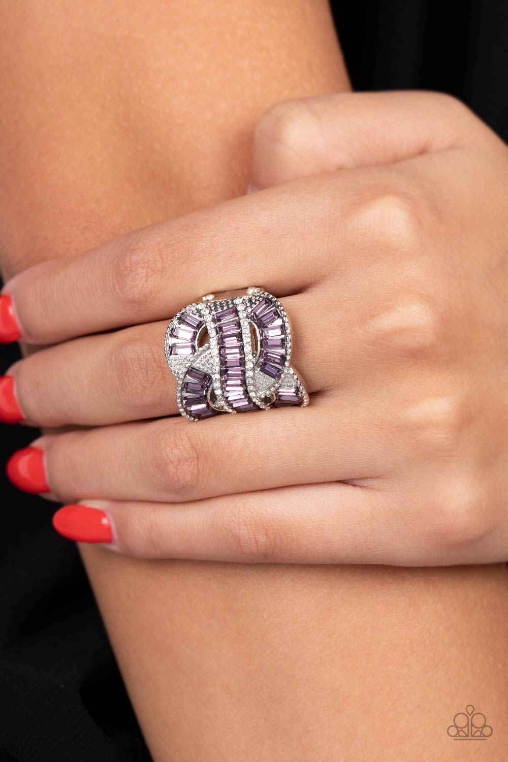 Paparazzi Six-Figure Flex Purple Ring - P4ST-PRXX-013XX