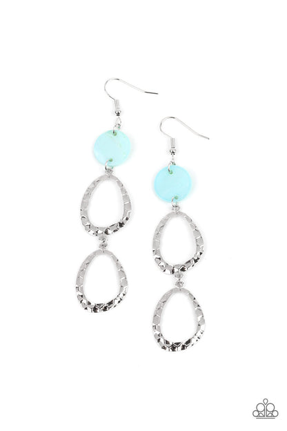 Paparazzi Surfside Shimmer Blue Fishhook Earrings - P5WH-BLXX-216XX