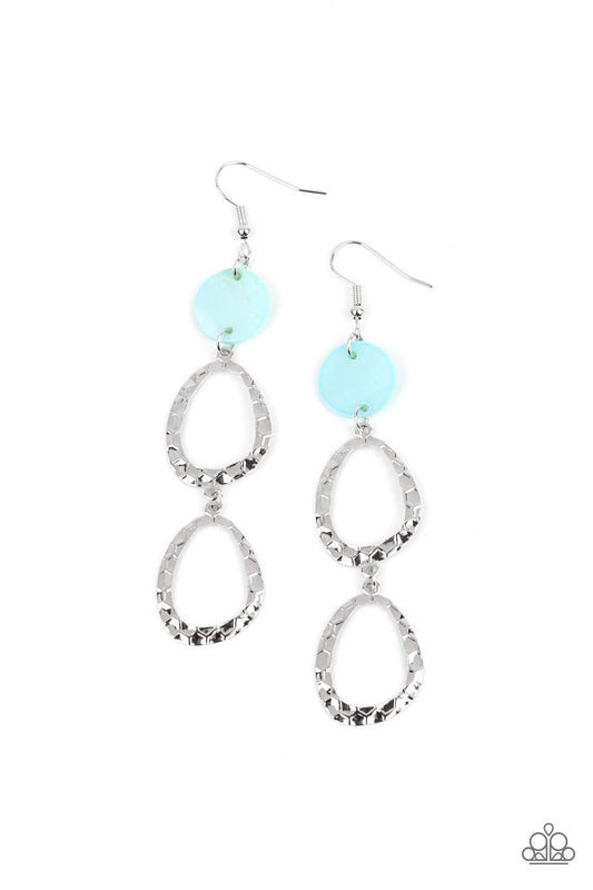 Paparazzi Surfside Shimmer Blue Fishhook Earrings - P5WH-BLXX-216XX