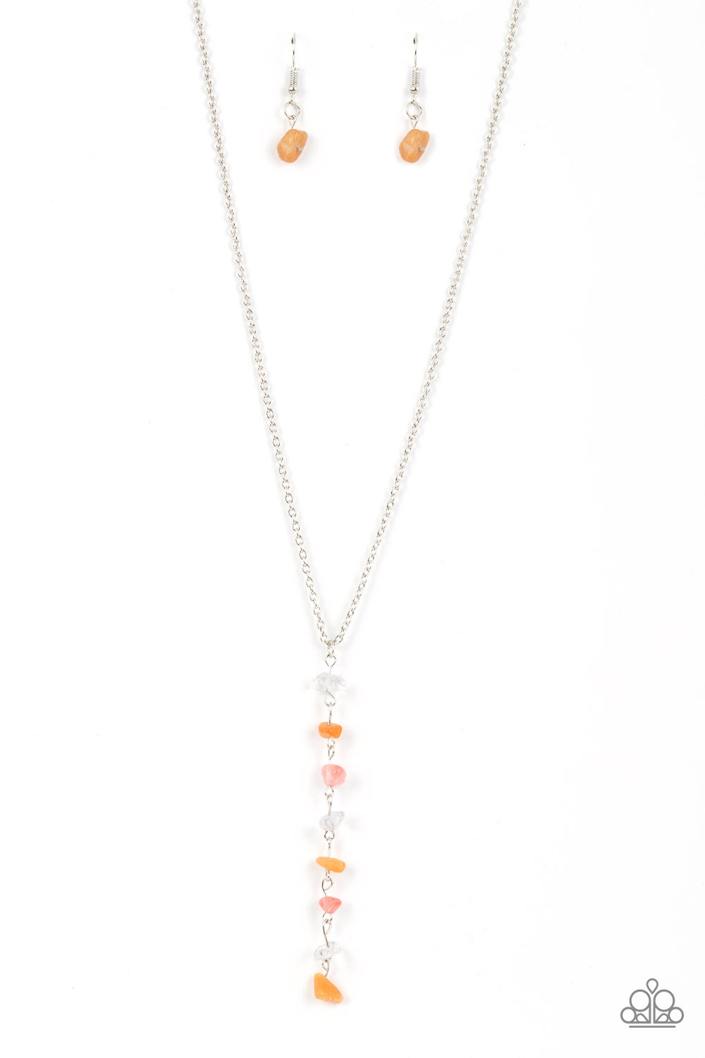 Paparazzi Tranquil Tidings Orange Short Necklace - P2DA-OGXX-074XX