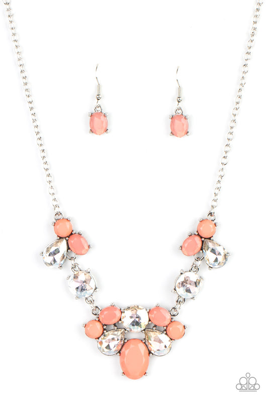 Paparazzi Ethereal Romance Orange Short Necklace - Summer Party Pack 2021