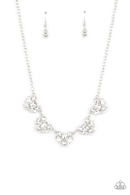 Paparazzi Envious Elegance White Short Necklace - P2RE-WTXX-564XX