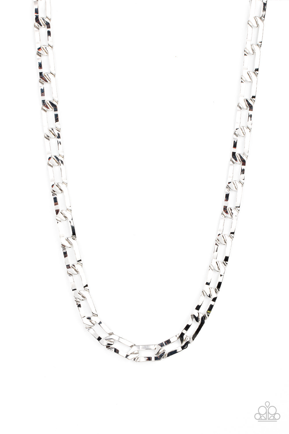 Paparazzi Full-Court Press Silver Men's Short Necklace - P2MN-URSV-051XX
