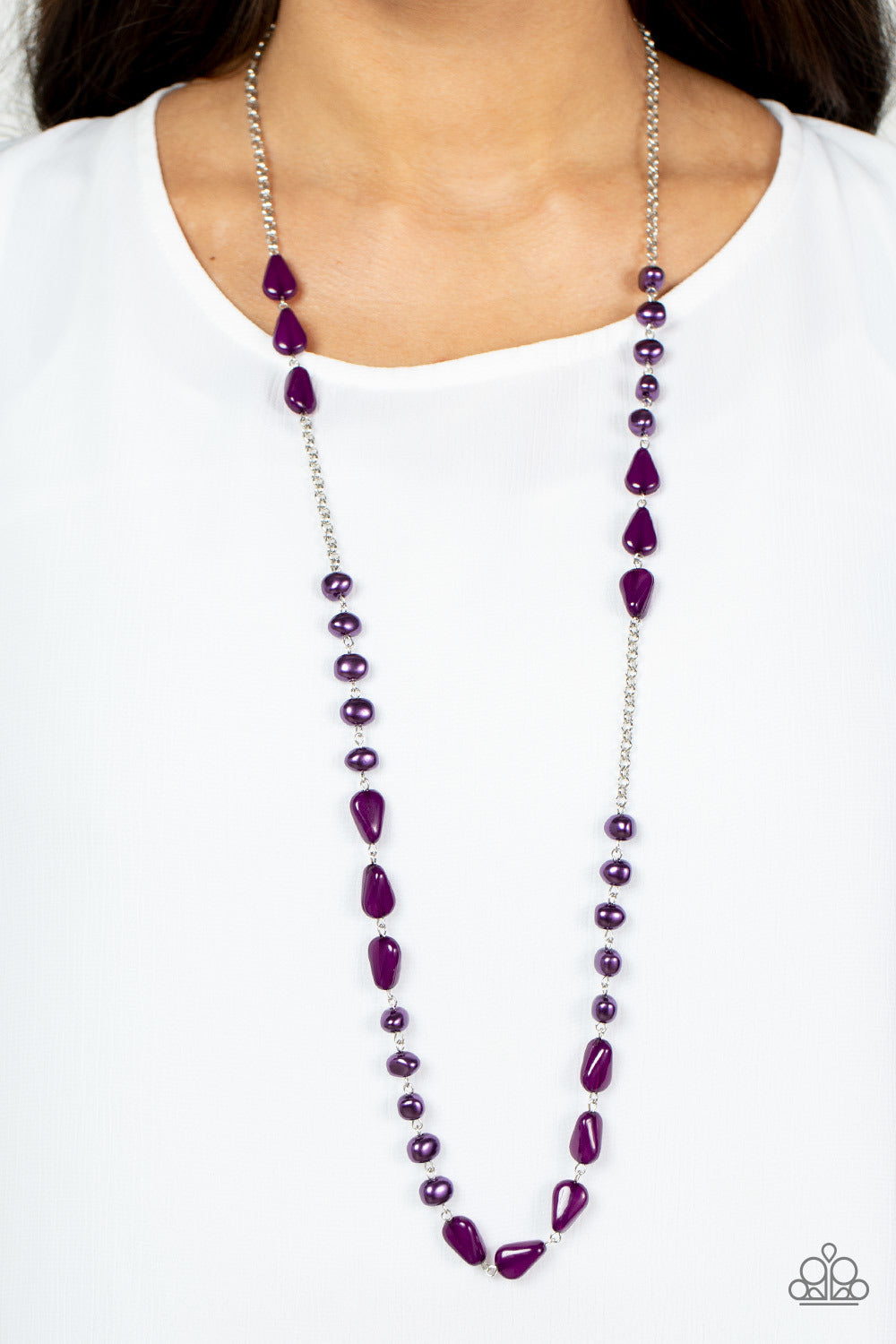 Paparazzi Juicy Gossip Purple Long Necklace - P2WH-PRXX-397XX