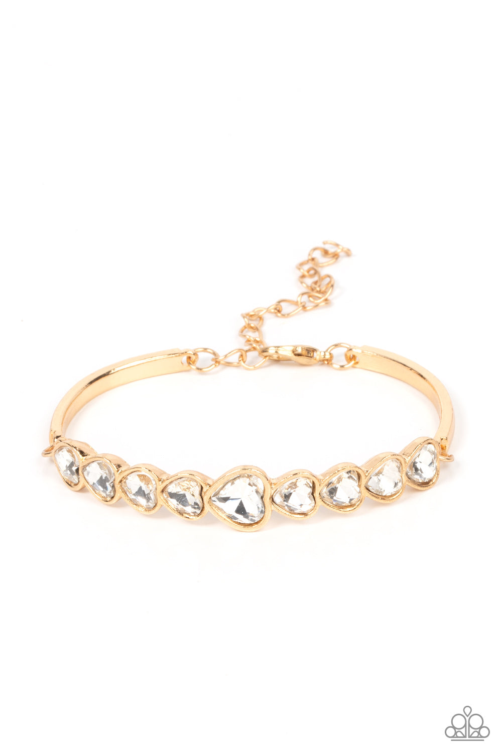 Paparazzi Lusty Luster Gold Clasp Bracelet - P9WH-GDXX-118XX