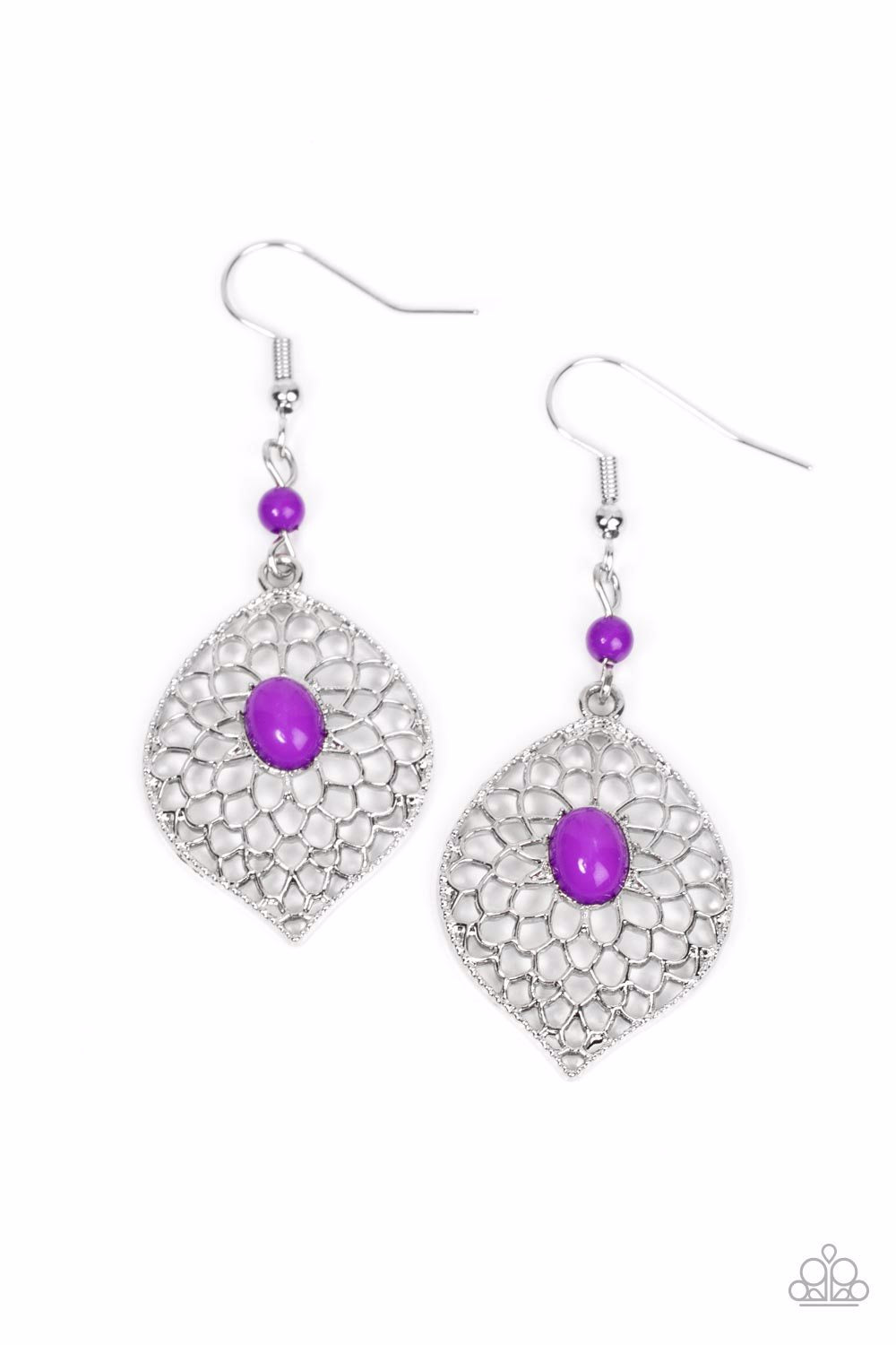 Paparazzi Perky Perennial Purple Fishhook Earrings - P5DA-PRXX-048XX