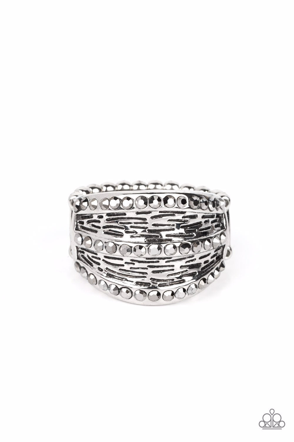 Paparazzi Stellar Stratosphere Silver Ring - P4ED-SVXX-149XX