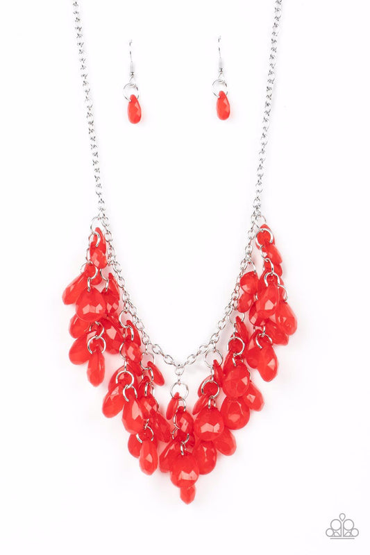 Paparazzi Crystal Cabaret Red Short Necklace - P2WH-RDXX-316XX