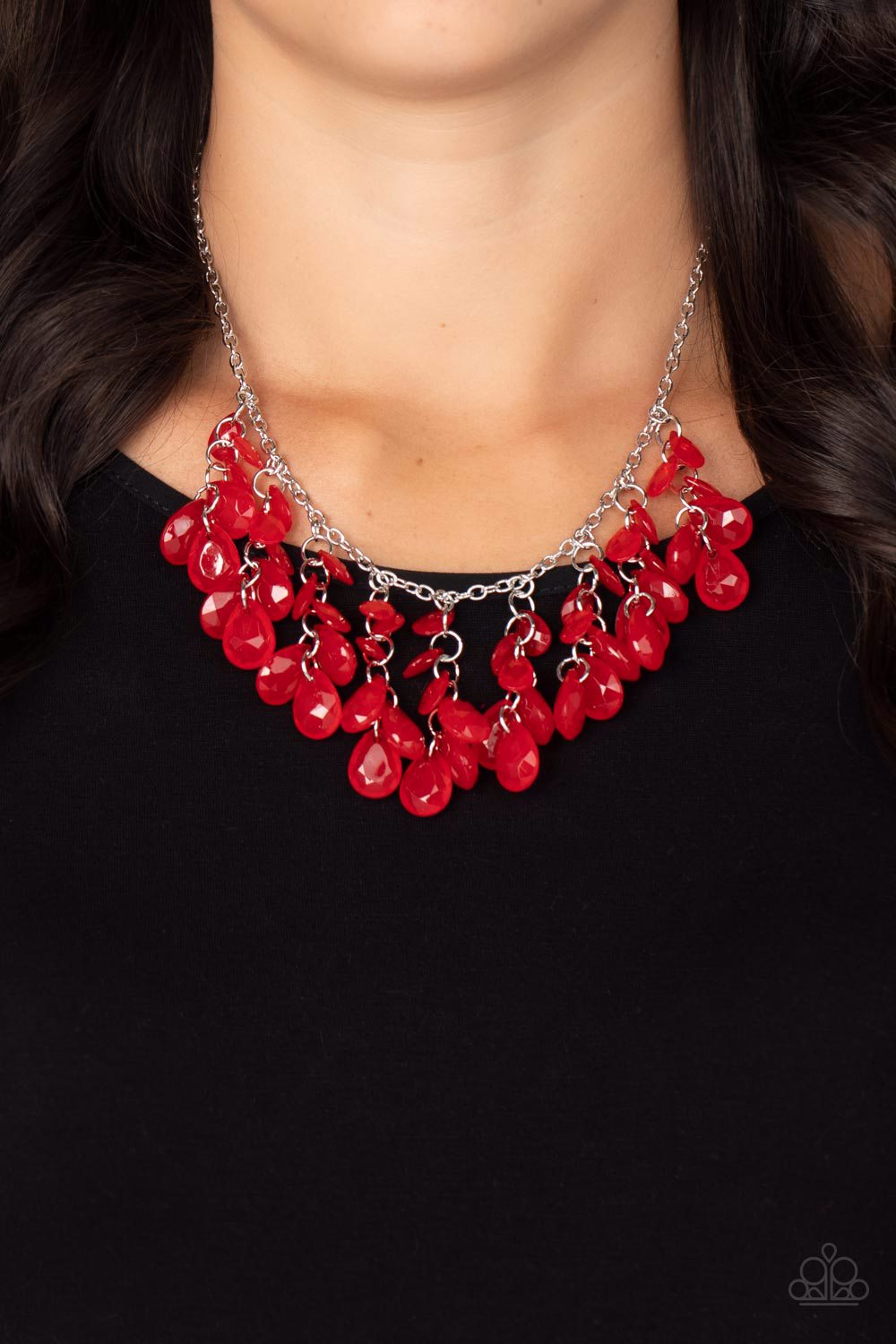 Paparazzi Crystal Cabaret Red Short Necklace - P2WH-RDXX-316XX
