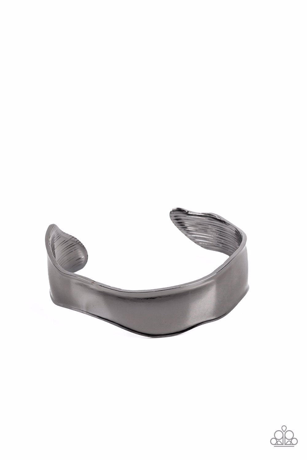 Paparazzi Wayward Waves Black Cuff Bracelet - P9ED-BKXX-115XX