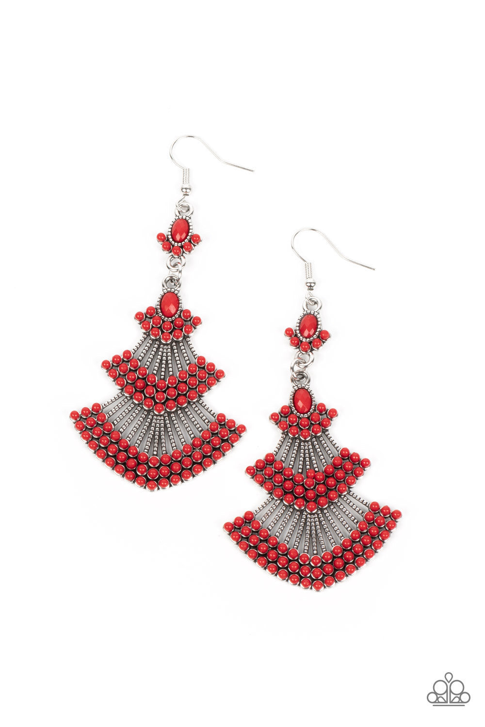 Paparazzi Eastern Expression Red Fishhook Earrings - P5SE-RDXX-202XX