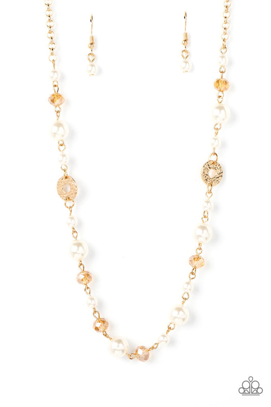 Paparazzi Traditional Transcendence Gold Short Necklace - P2RE-GDXX-439XX