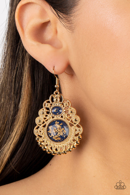 Paparazzi Welcoming Whimsy Blue Fishhook Earrings - P9WH-BRXX-125XX