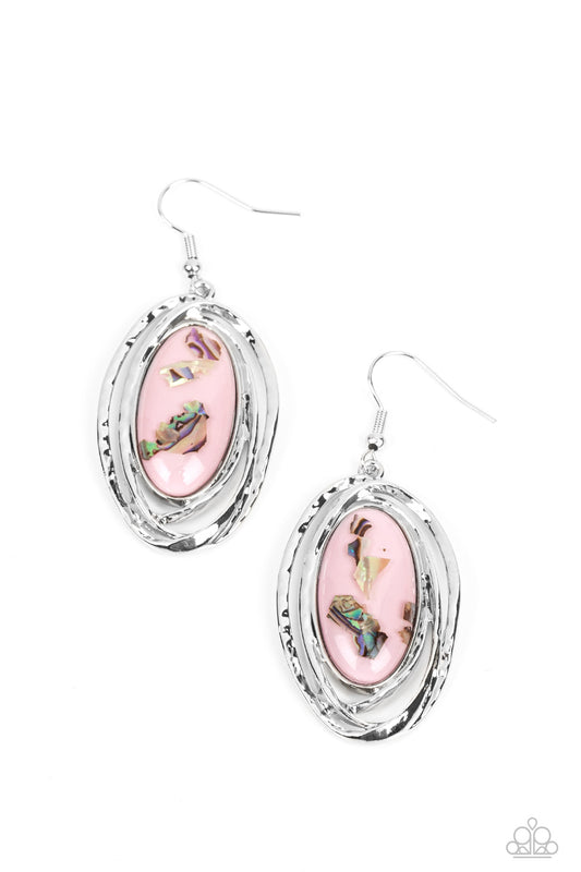 Paparazzi Ocean Floor Oracle Pink Fishhook Earrings - P5WH-PKXX-271XX